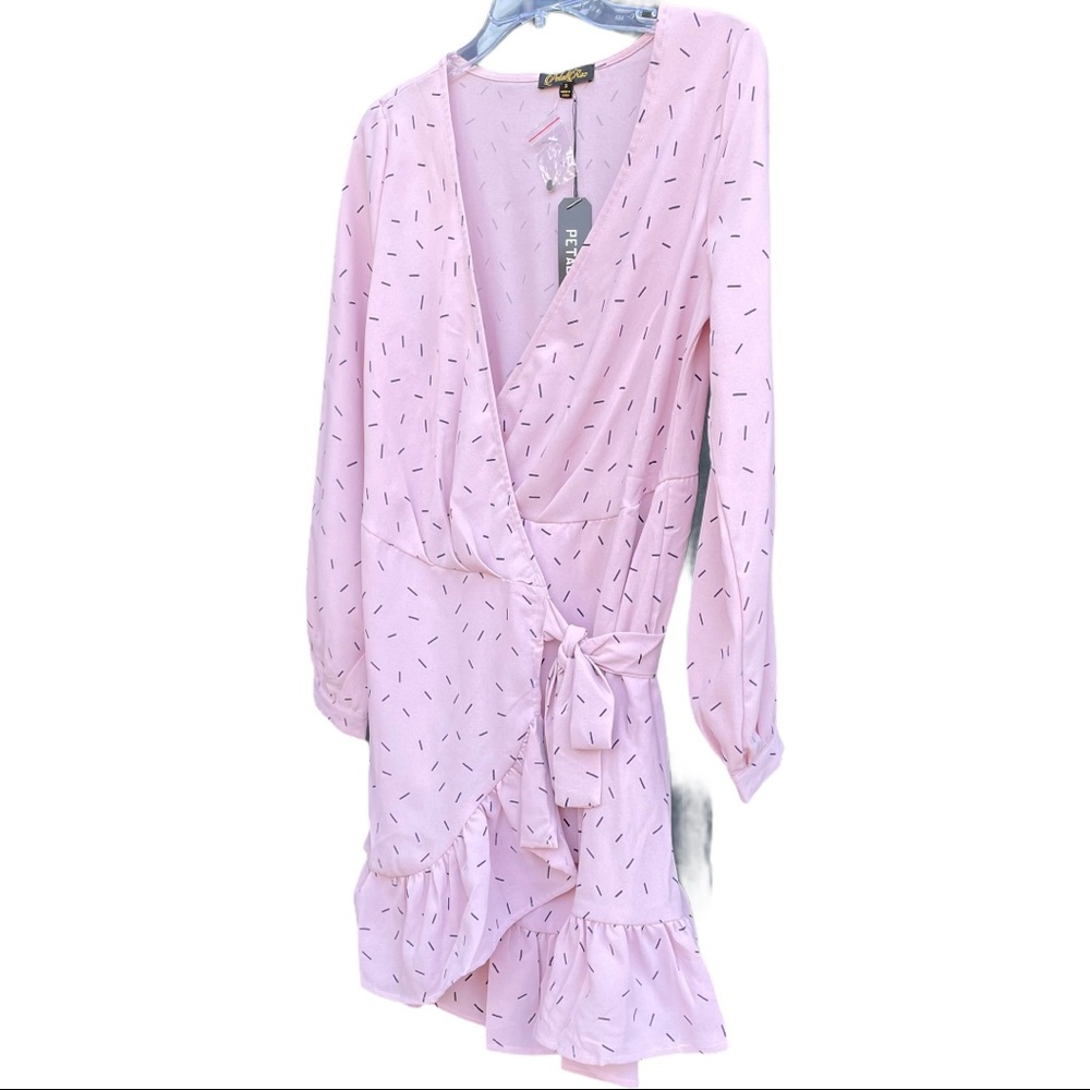 Wrap Dress Ladies  Petal Roz Wrap Pink Black ALL OCCASIONS  Small NWT  Nordstrom